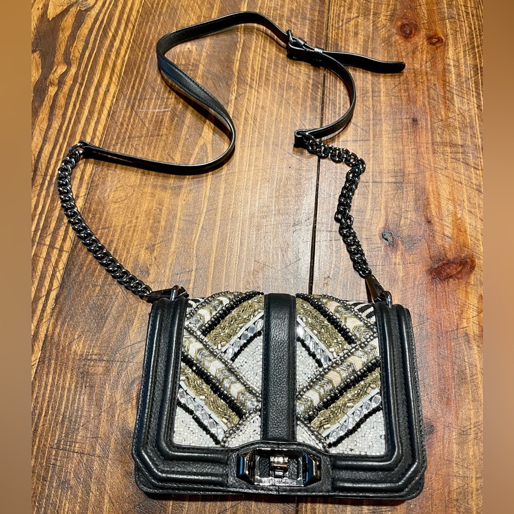 Rebecca Minkoff Black & White Jeweled Crossbody